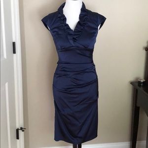Ruched Satin Dress